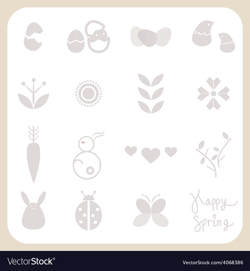 Spring icons set