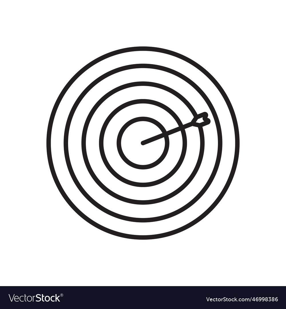Target data management iconwith black outline Vector Image