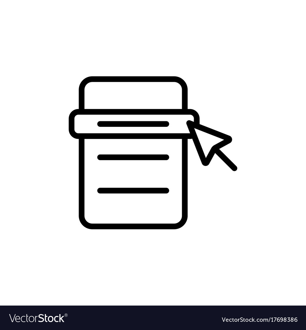 Thin line menu scrolling icon