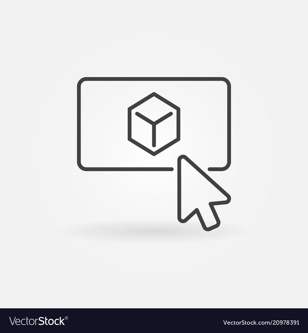 Augmented reality click concept outline