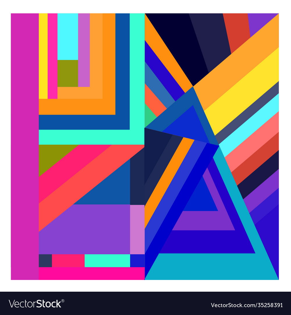 Colorful geometric and curve background pattern
