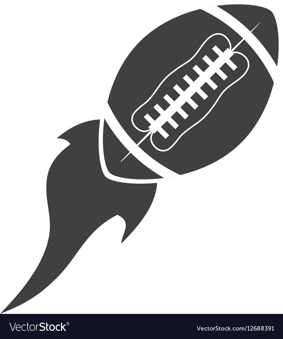 Flying ball american football icon Royalty Free Vector Image