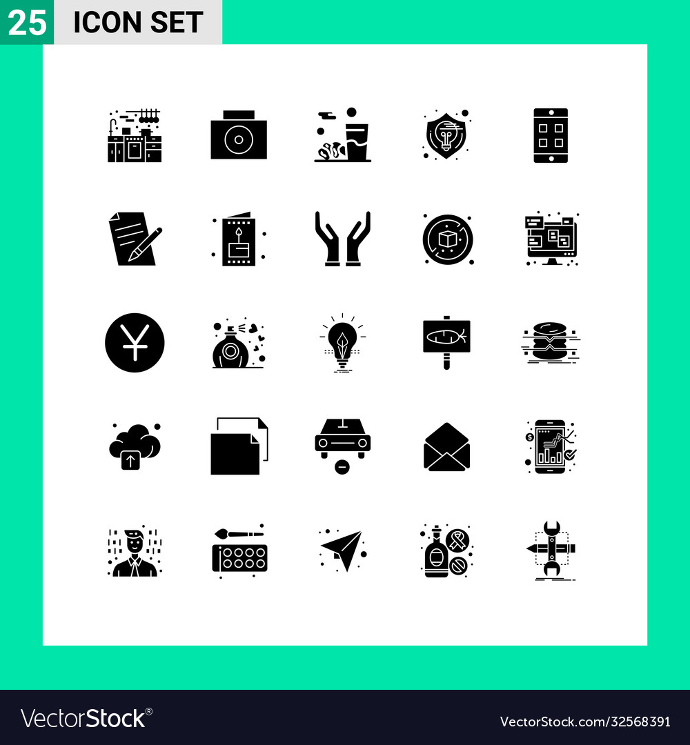 Group 25 solid glyphs signs and symbols