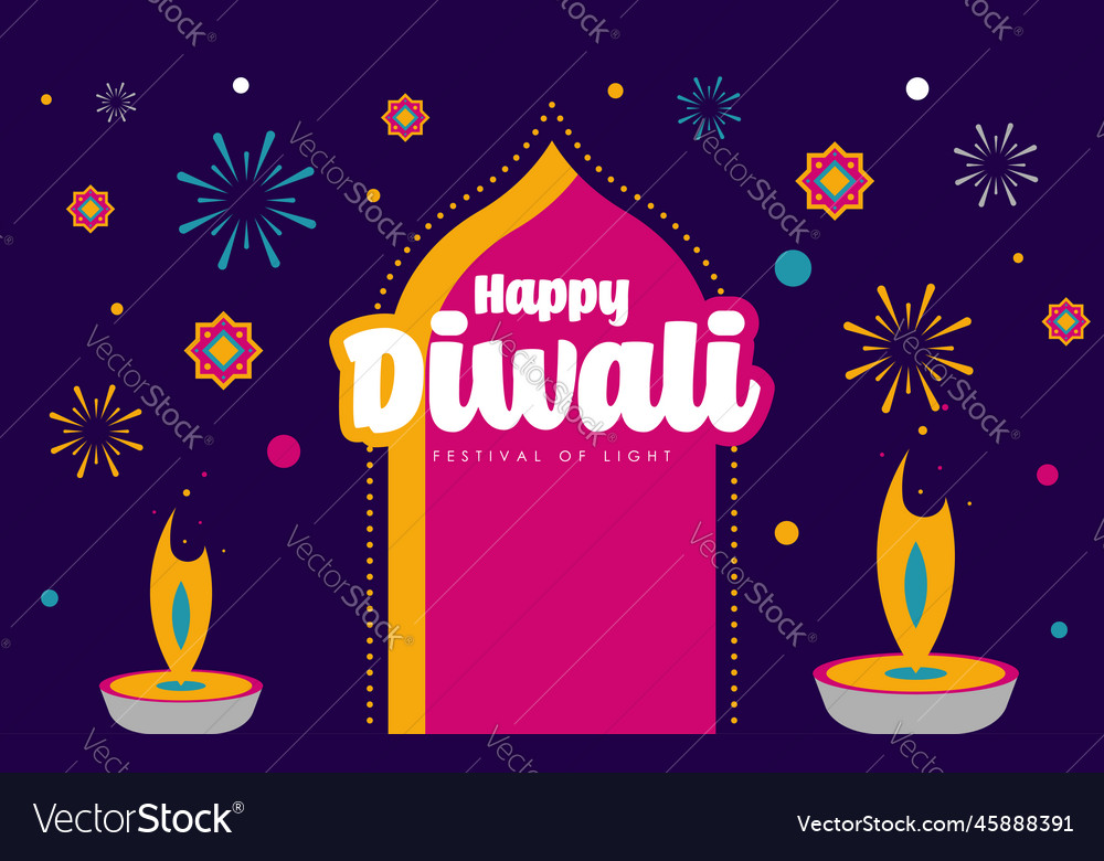 Happy diwali day background Royalty Free Vector Image