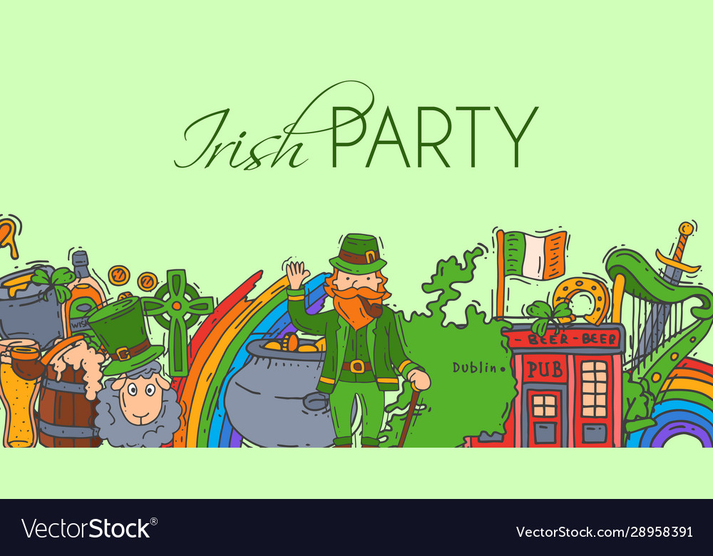 Irish Party Banner St Royalty Free Vector Image