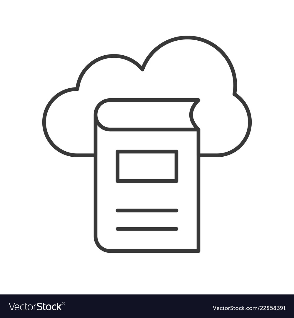 Library cloud computing concept icon