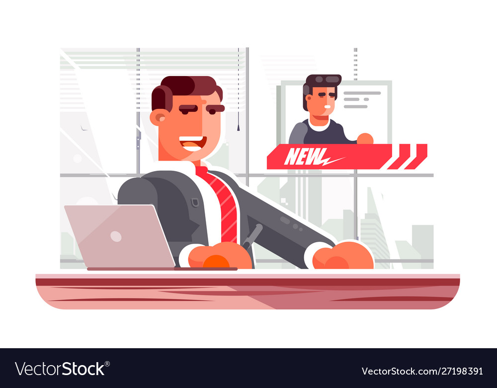 Television news announcer Royalty Free Vector Image