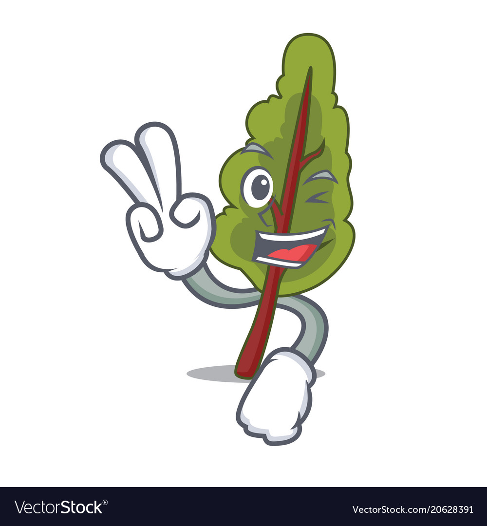 Two finger chard character cartoon style
