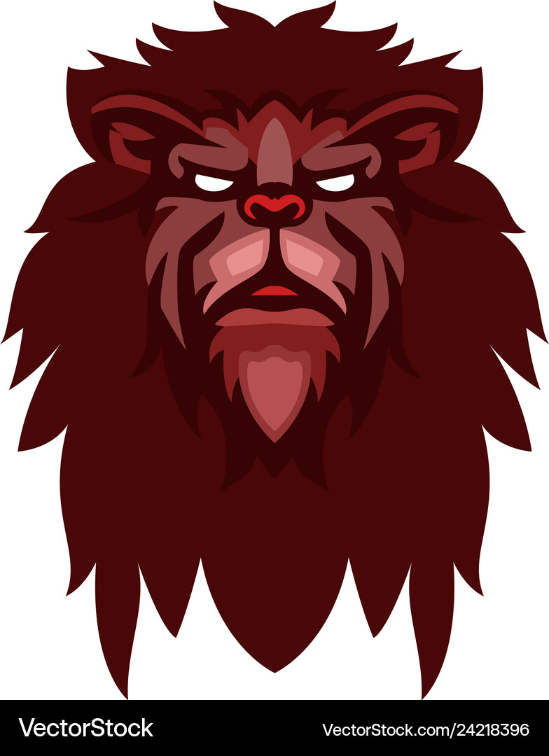 Angry creative lion head logo Royalty Free Vector Image