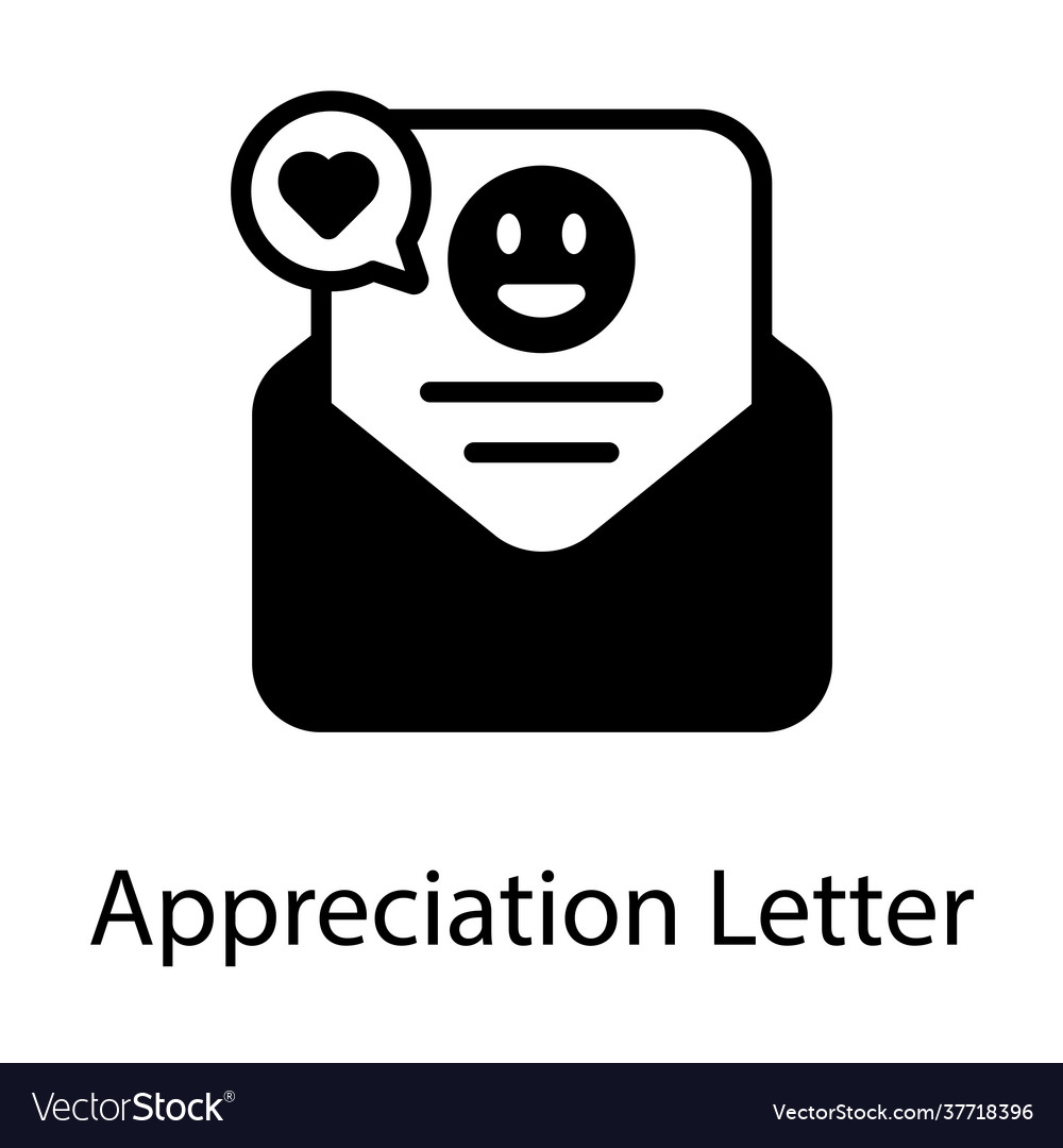 Appreciation letter Royalty Free Vector Image - VectorStock