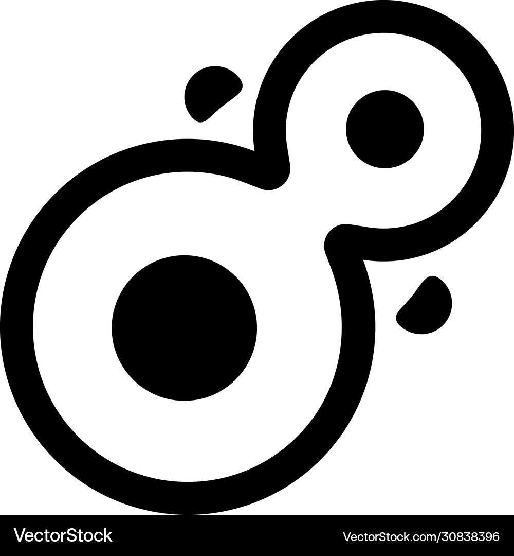 Cell division process flat icon divides Royalty Free Vector