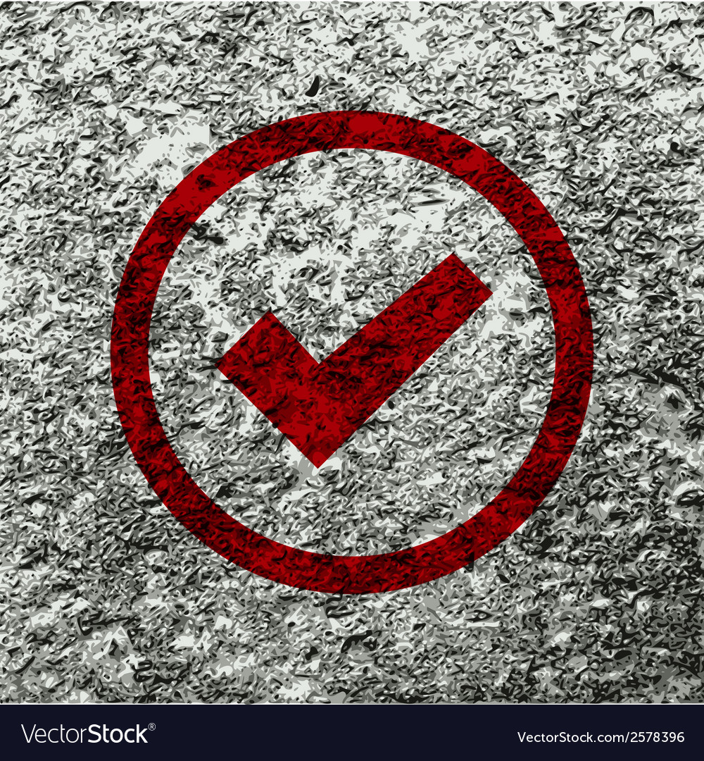 Check mark flat modern web button and space