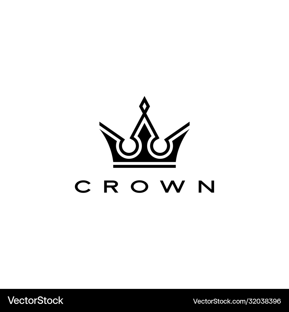 Crown logo icon Royalty Free Vector Image - VectorStock