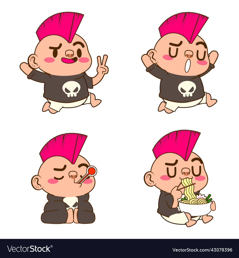 Cute little punk cartoon