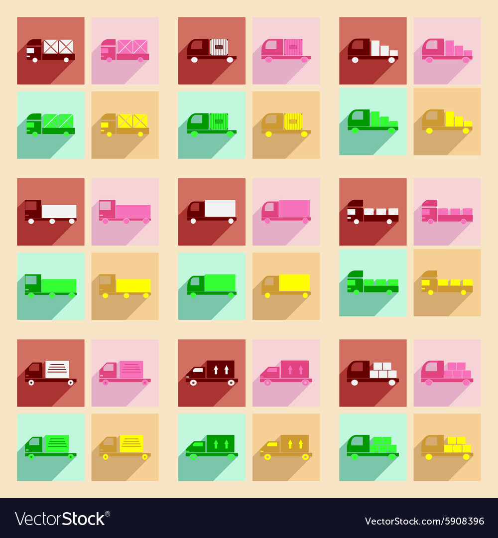 Flat with shadow concept and mobile application