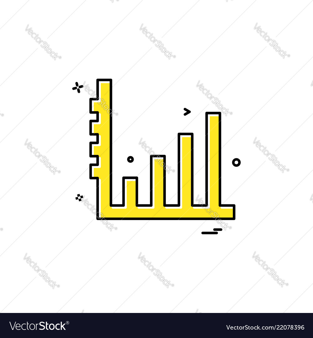 Graph icon design vector image Graph icon design