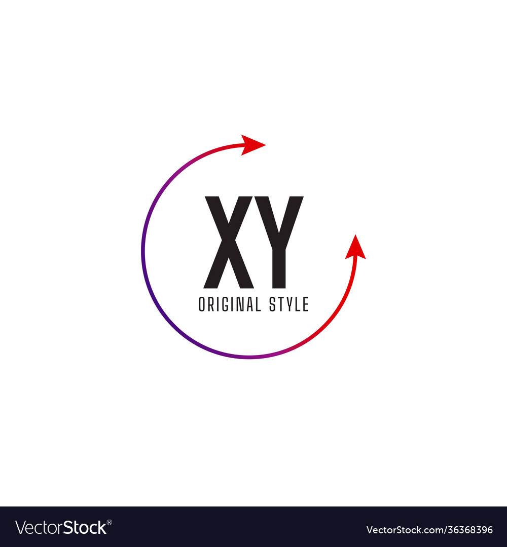 Initial letter xy circle colorful logo design