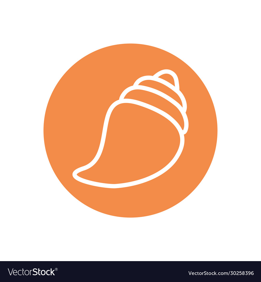 Isolated shell line block style icon design