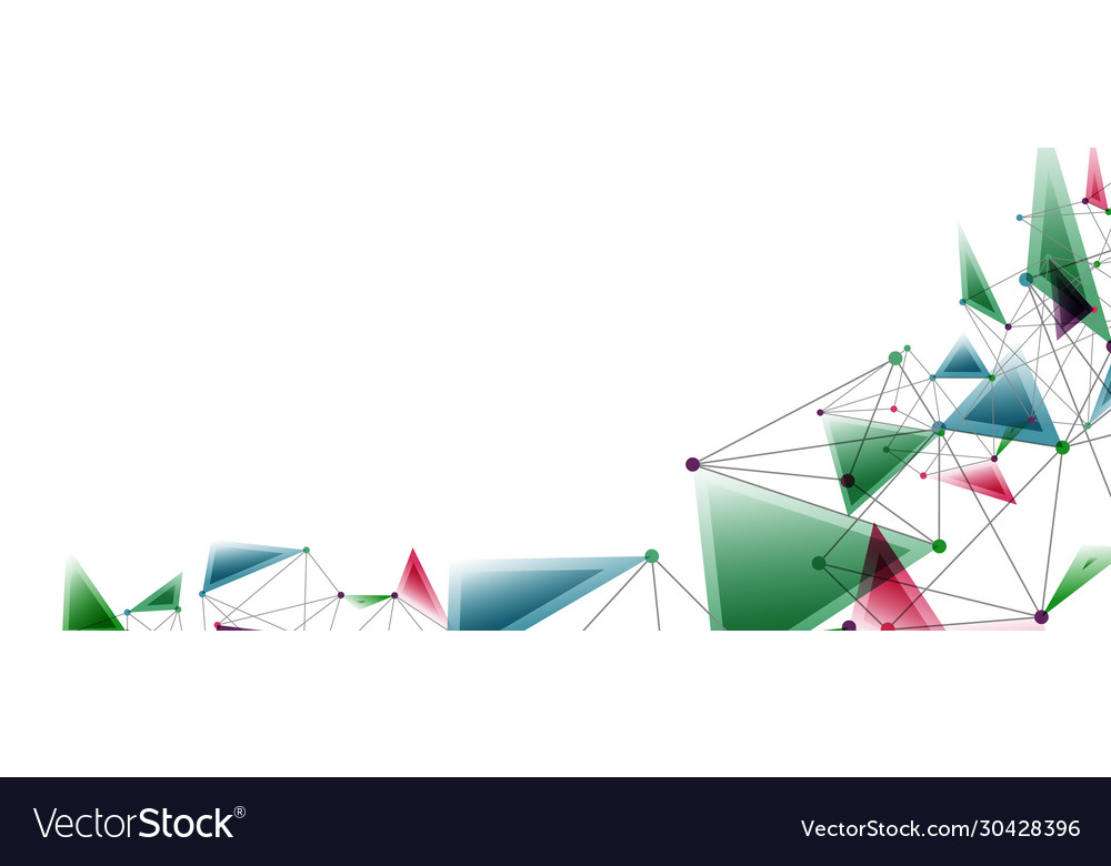 Line points connections triangular technology Vector Image Line points connections triangular technology
