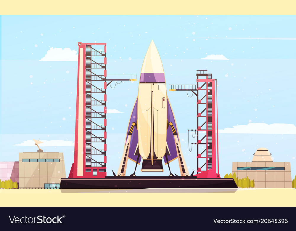 Ракета стартует с космодрома рисунок физика
