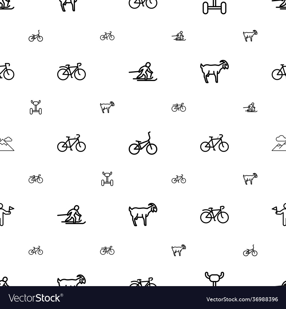 Mountain icons pattern seamless white background