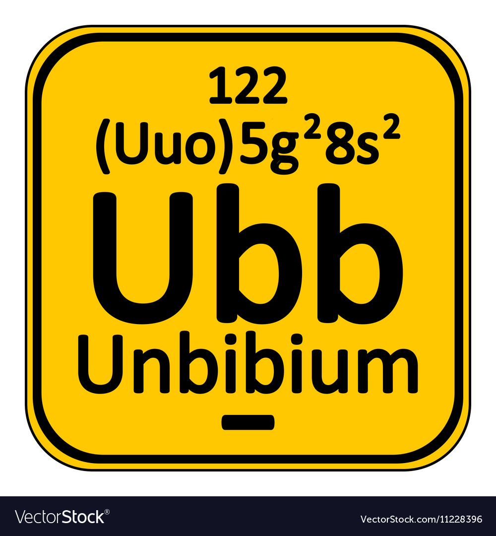 Periodic table element unbinilium icon