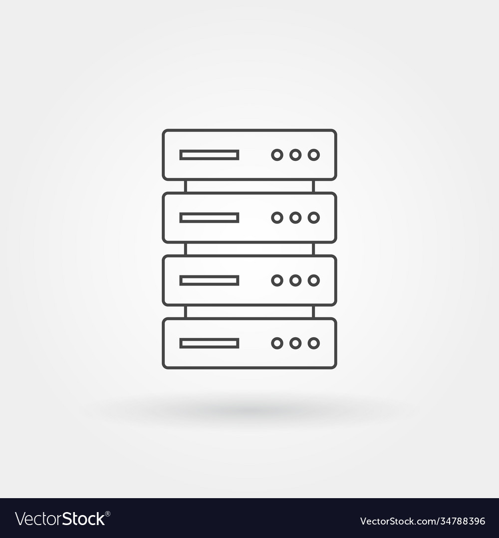 Server Icon - Isolated Line Style