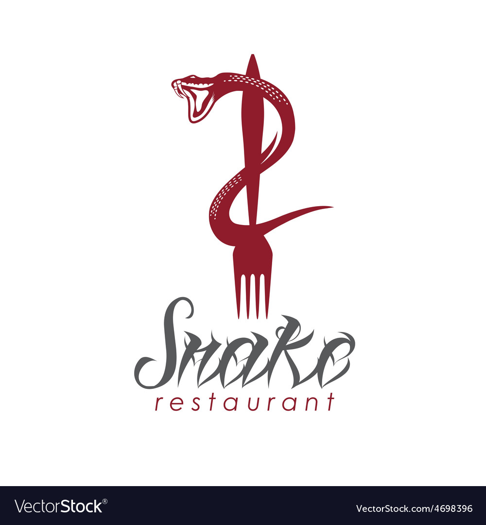 Snake on the fork design template
