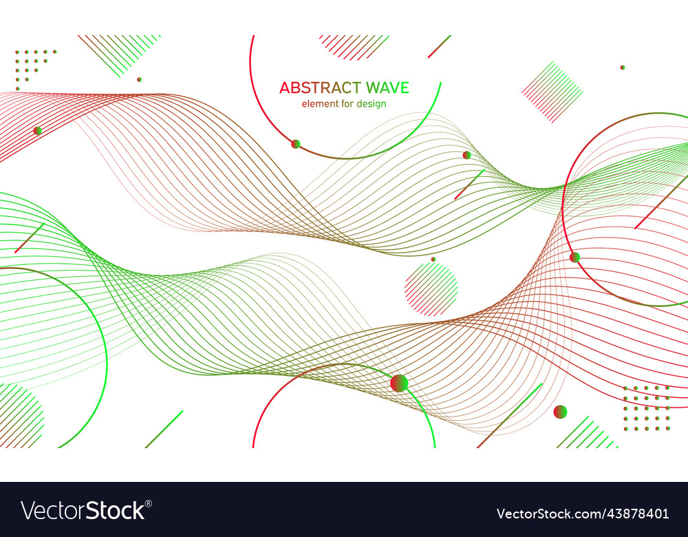 Abstract colorful wave element for design