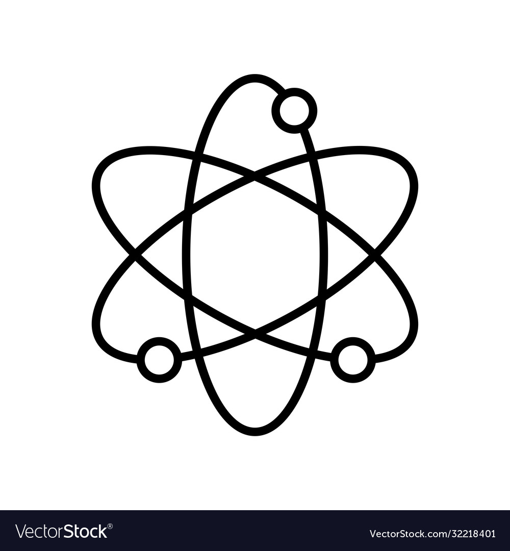 Atom line style icon design