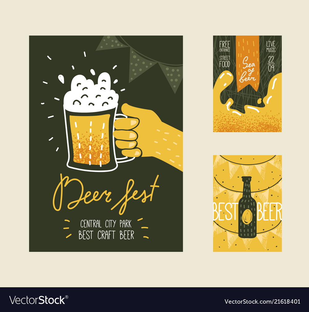 Beer festival poster banner placard advertisement