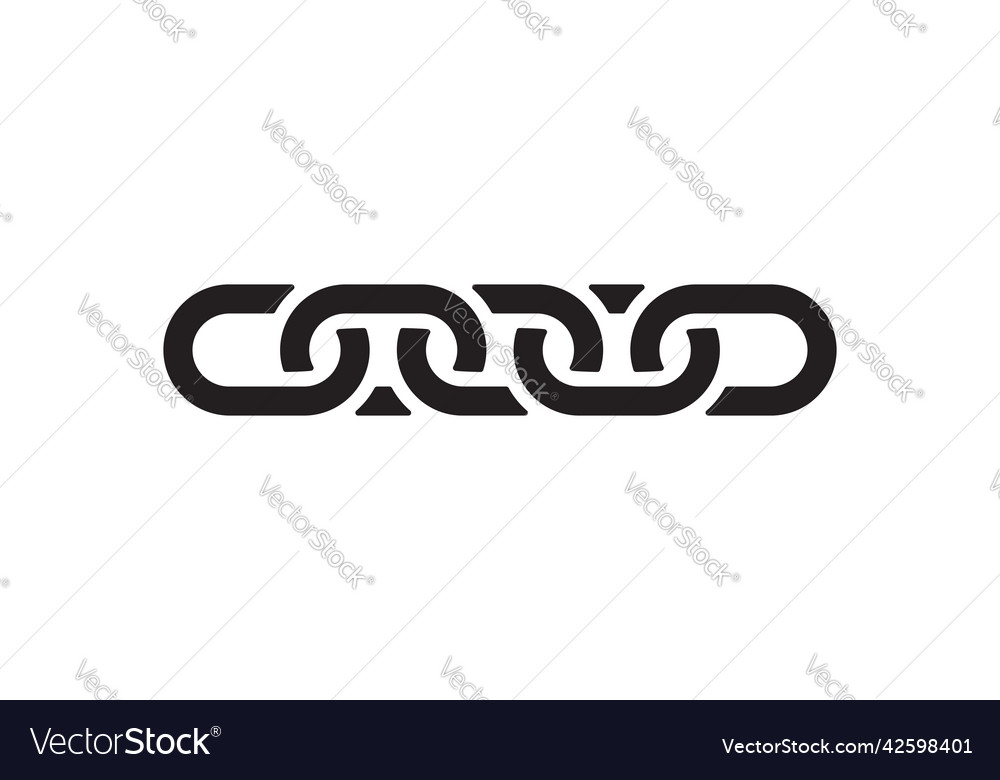 Chain link icon connection sign linked interface vector image Chain link icon connection sign linked interface