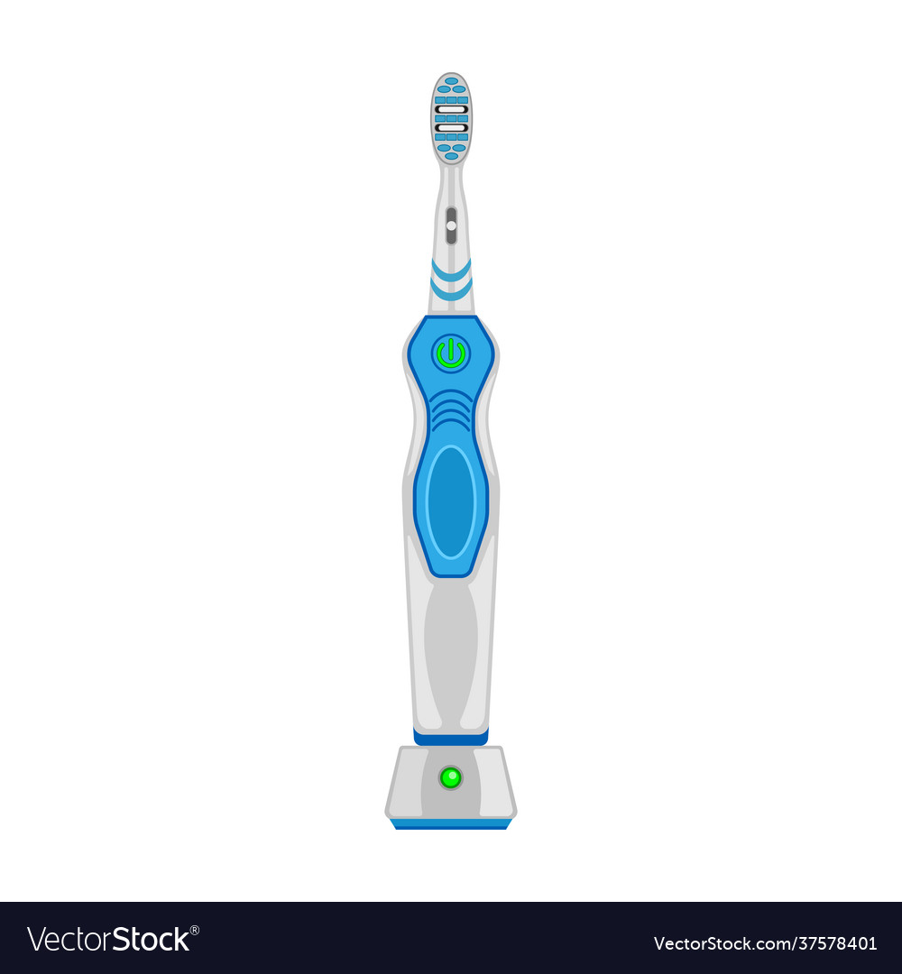 Electric toothbrush cartoon icon