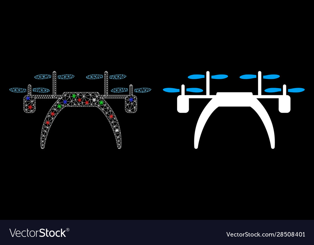 Flare mesh 2d quadcopter icon with spots