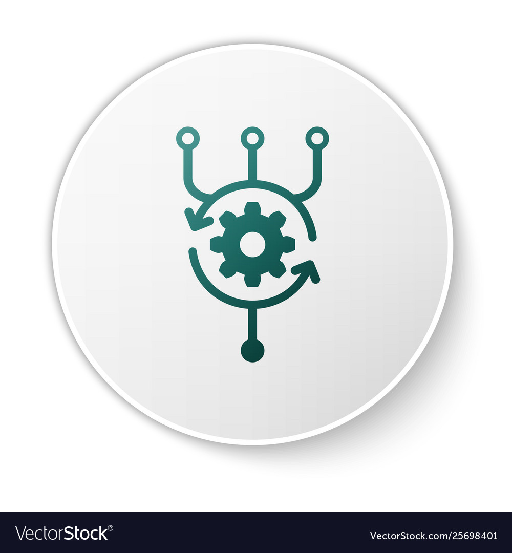Green algorithm icon isolated on white background vector image Green algorithm icon isolated on white background