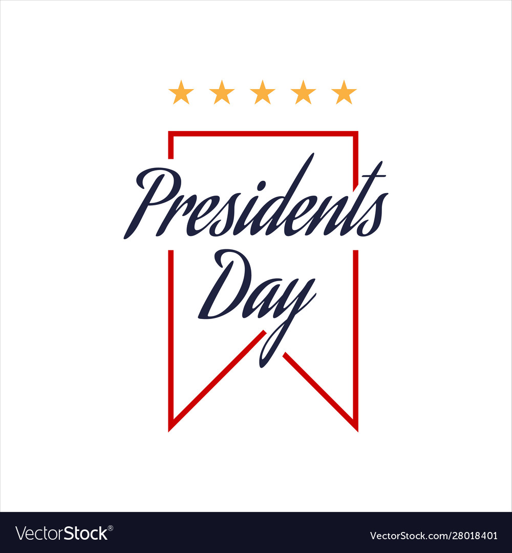 Happy presidents day text lettering