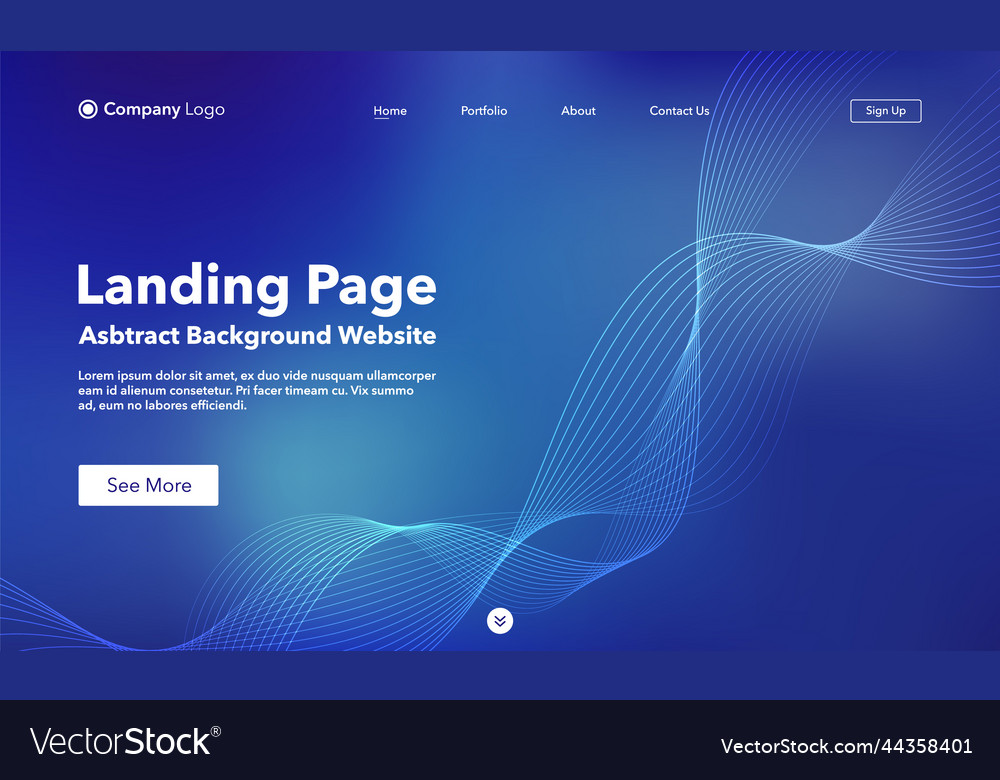 Landing page abstract background website template