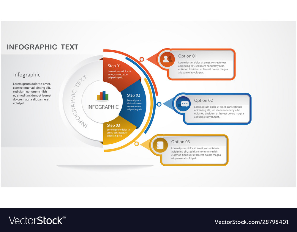 Modern infographic template with circle shape
