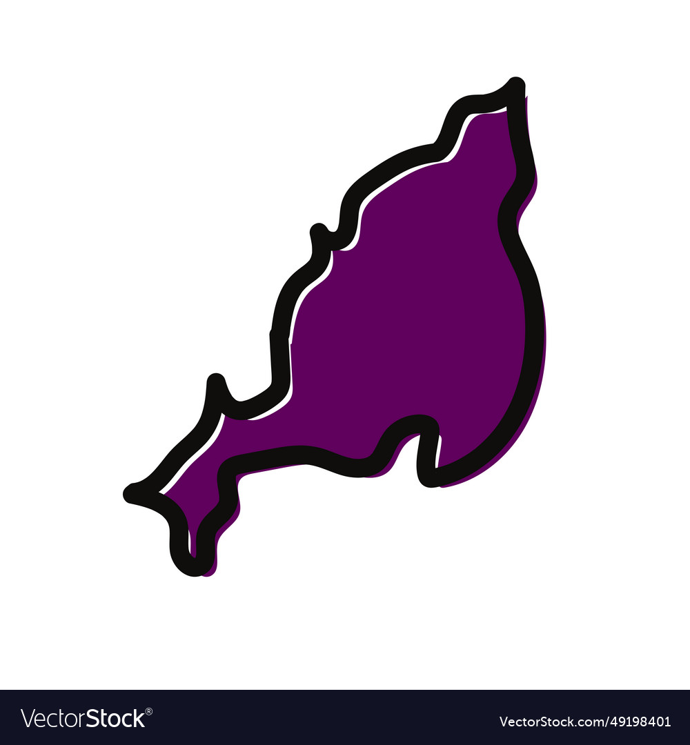 Nagaland indian state map Royalty Free Vector Image