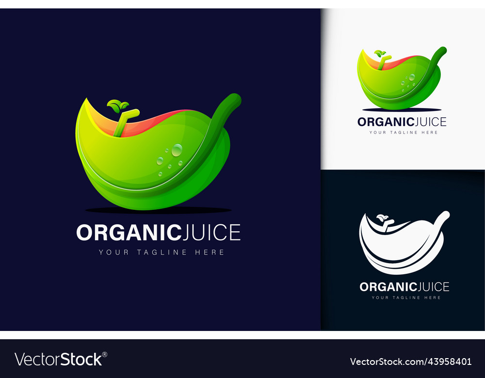 Organic juice logo design