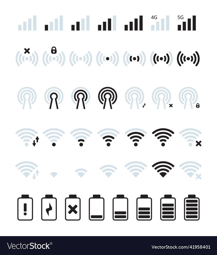 Phone mobile signal wifi and status bar