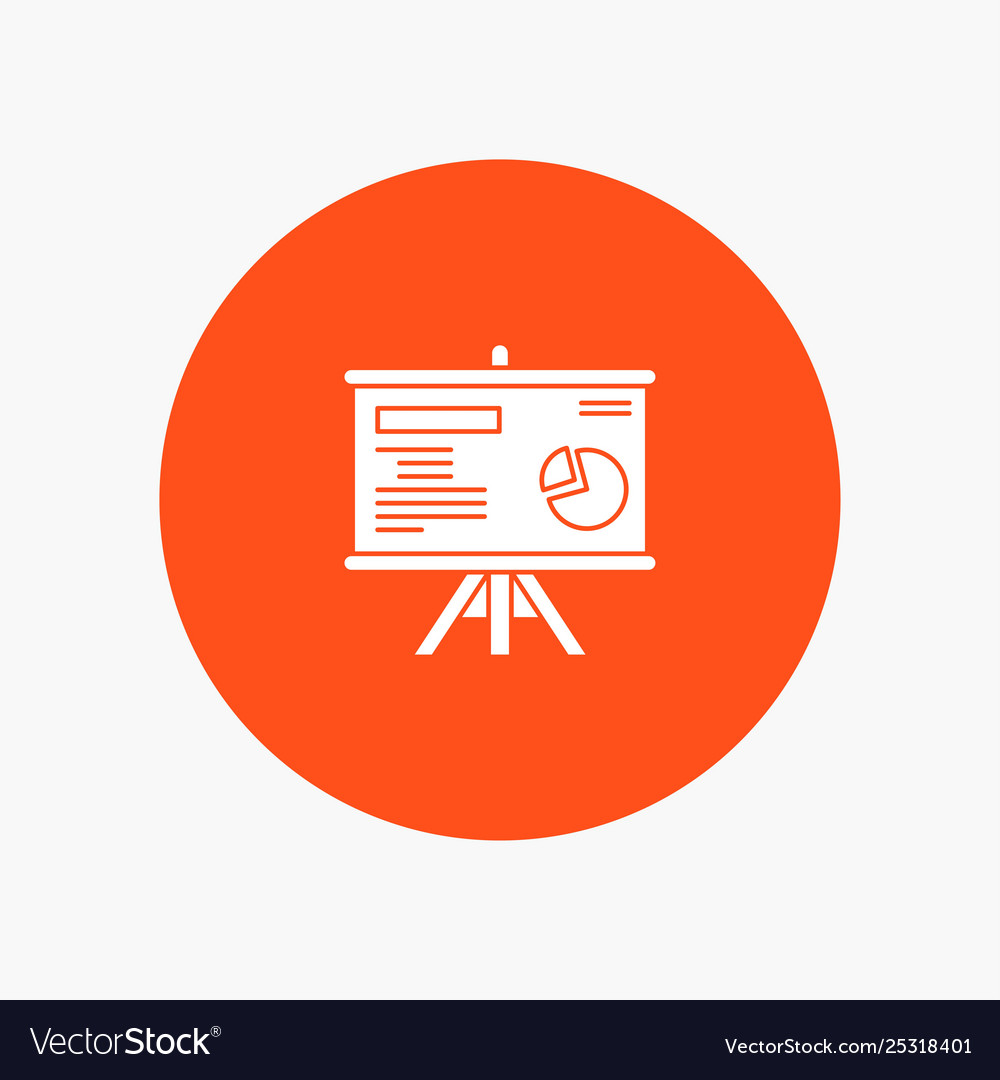 Presentation board projector graph vector image Presentation board projector graph