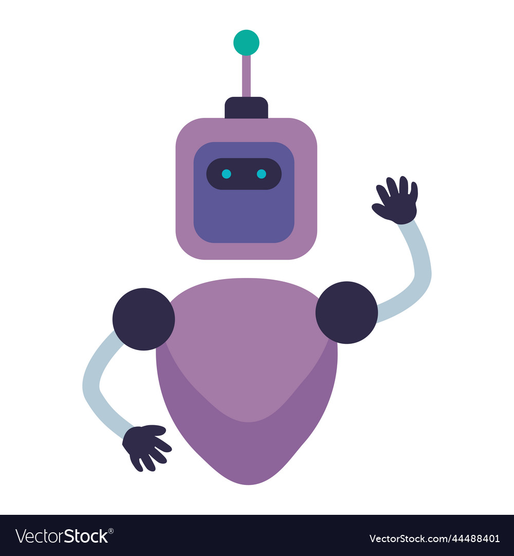 vector robot purple