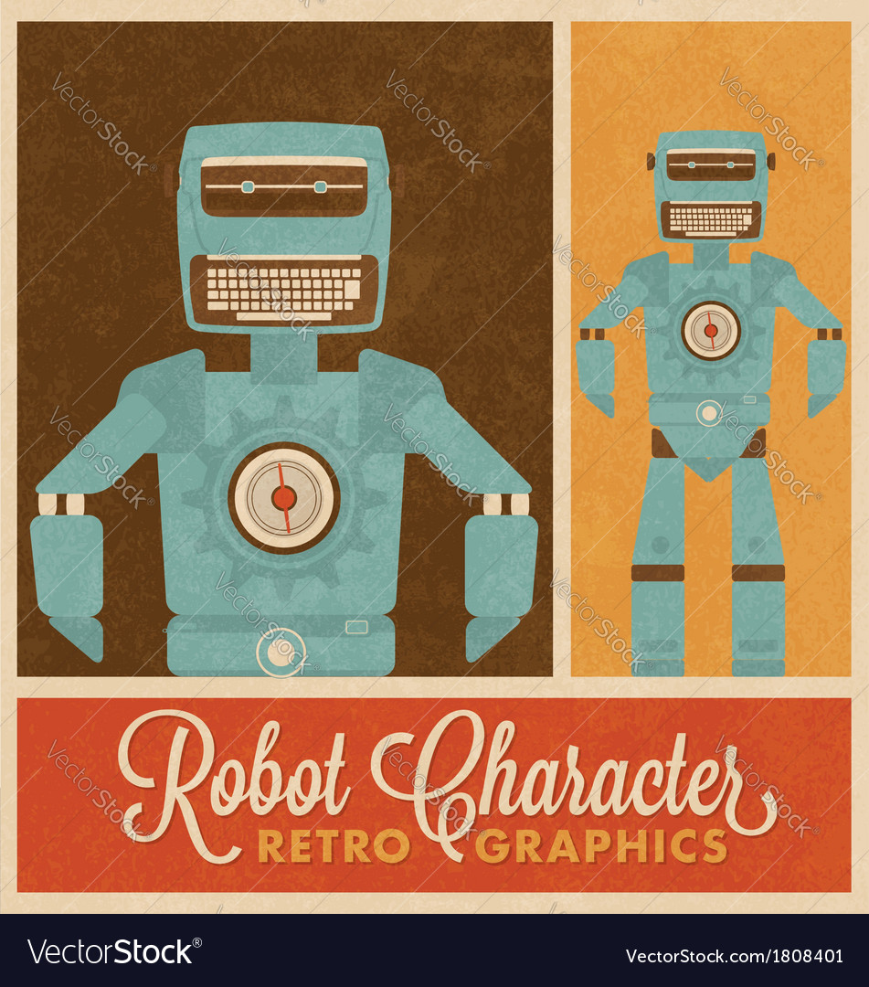 Retro Robot Character