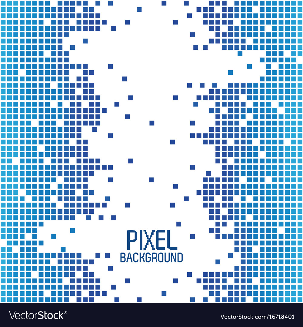 Sides blue pixel background design with white