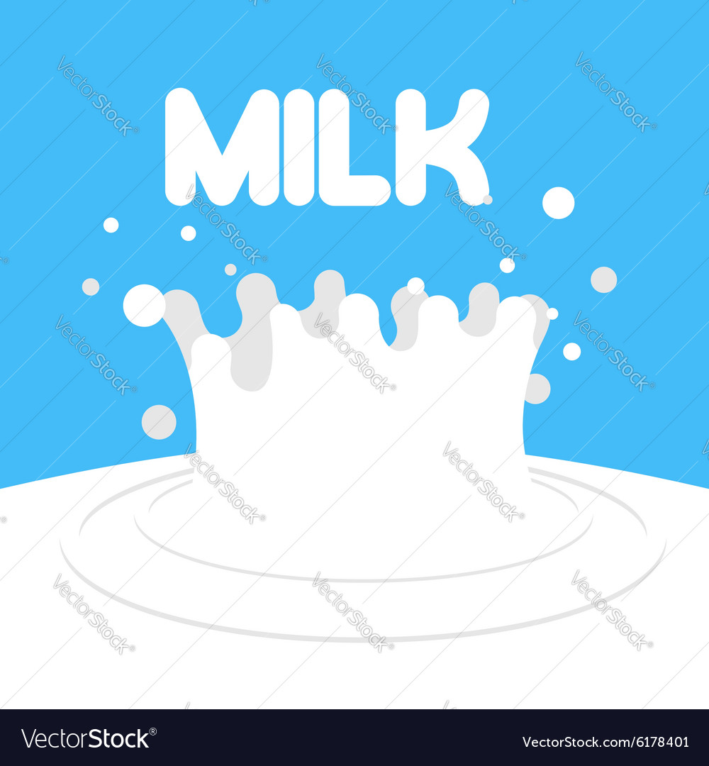 Splash of fresh white milk on a blue background