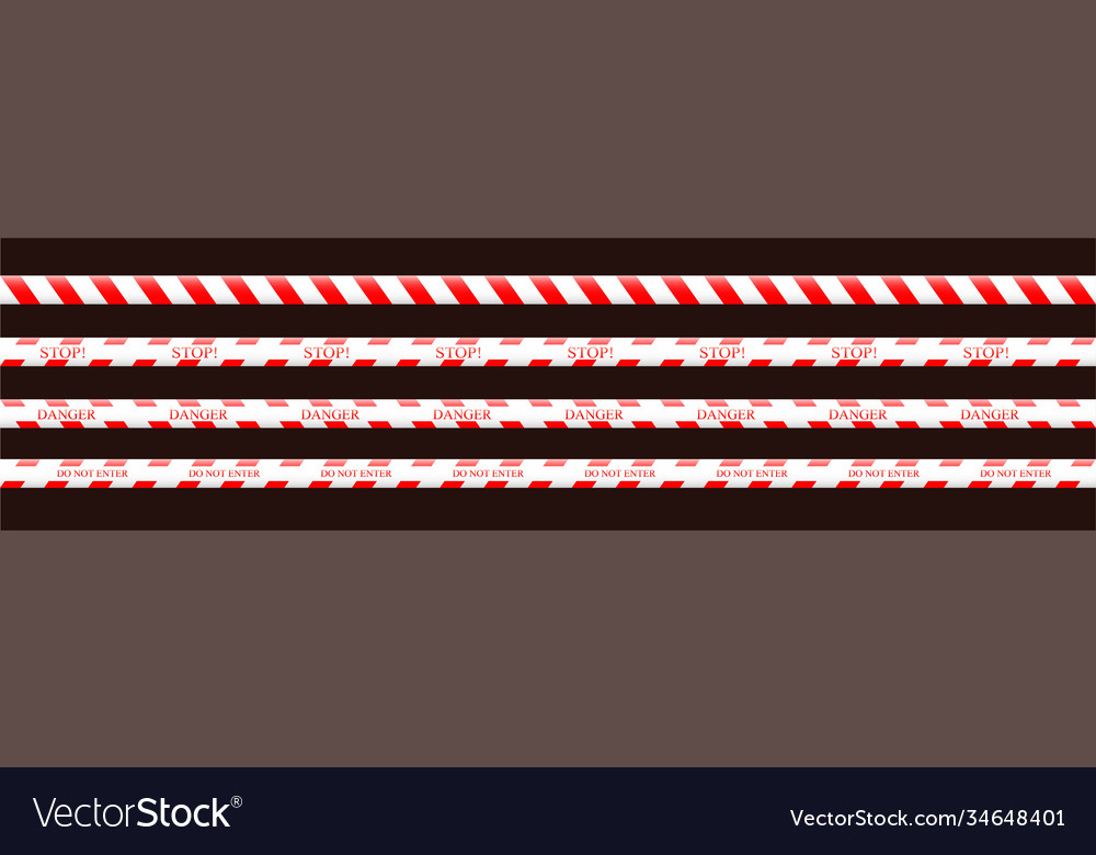 Warning tape in red and white