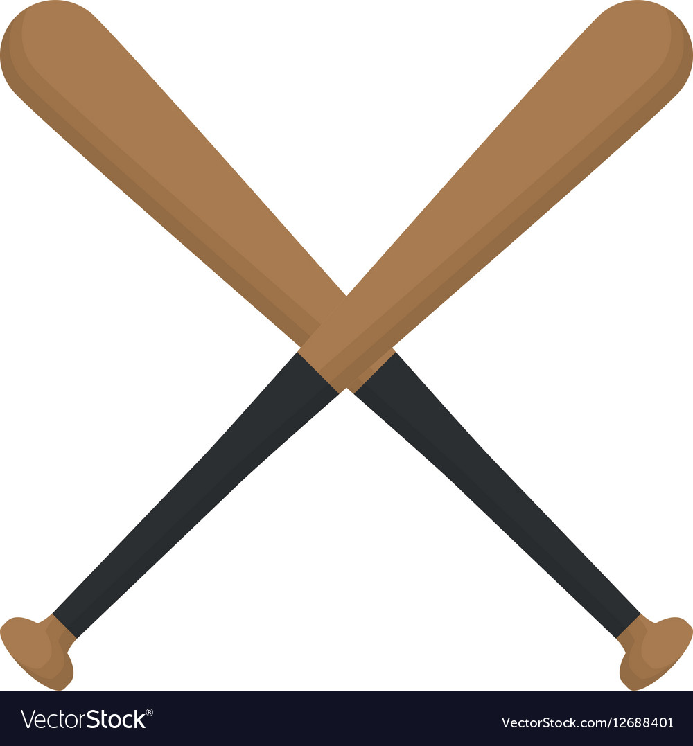 Wooden Crossed Baseball Bats