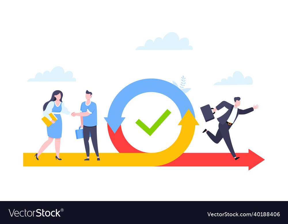 Agile development methodology business concept vector image Agile development methodology business concept