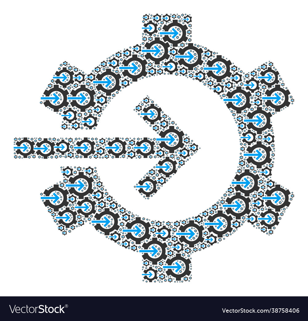 Cog-Integration Recursion Mosaik selbst Elemente vector image Cog-Integration Recursion Mosaik selbst Elemente